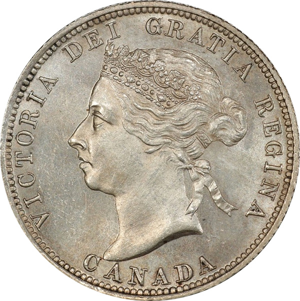 25 cents 1886 - Avers # 5