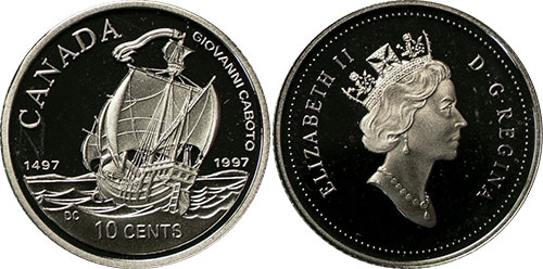 10 cents 1997 Caboto Voyage - Canada
