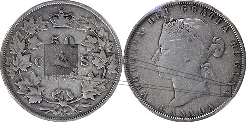50 cents 1872 - Double A Regina - H