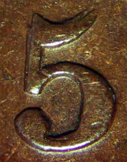 1 cent 1858 - Double 5