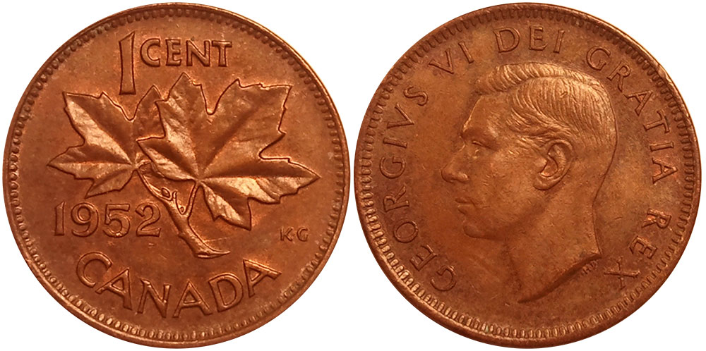 1 cent 1952