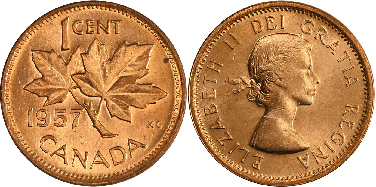 1 cent 1957