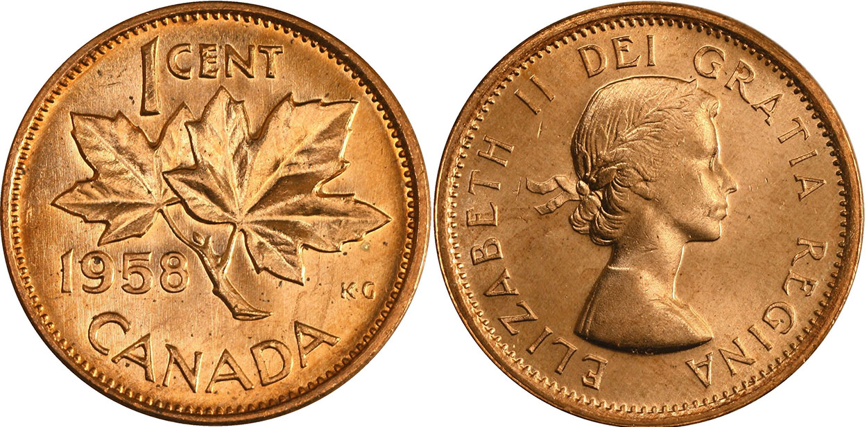 1 cent 1958