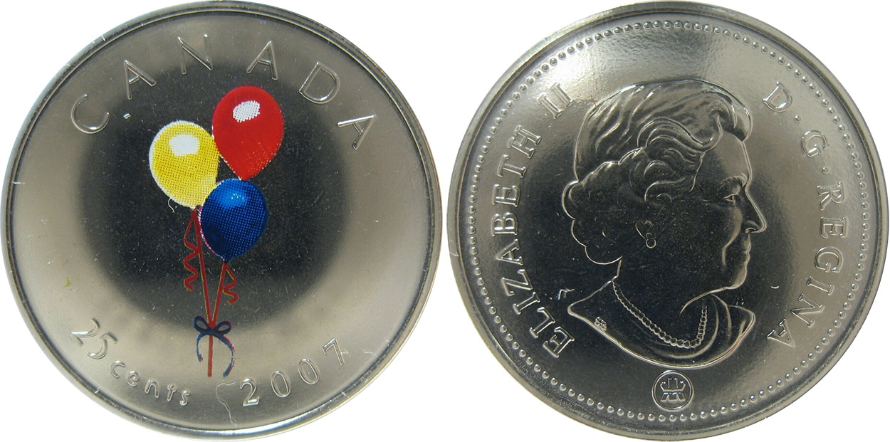 Coins and Canada 2007 Birthday Gift Set Balloons